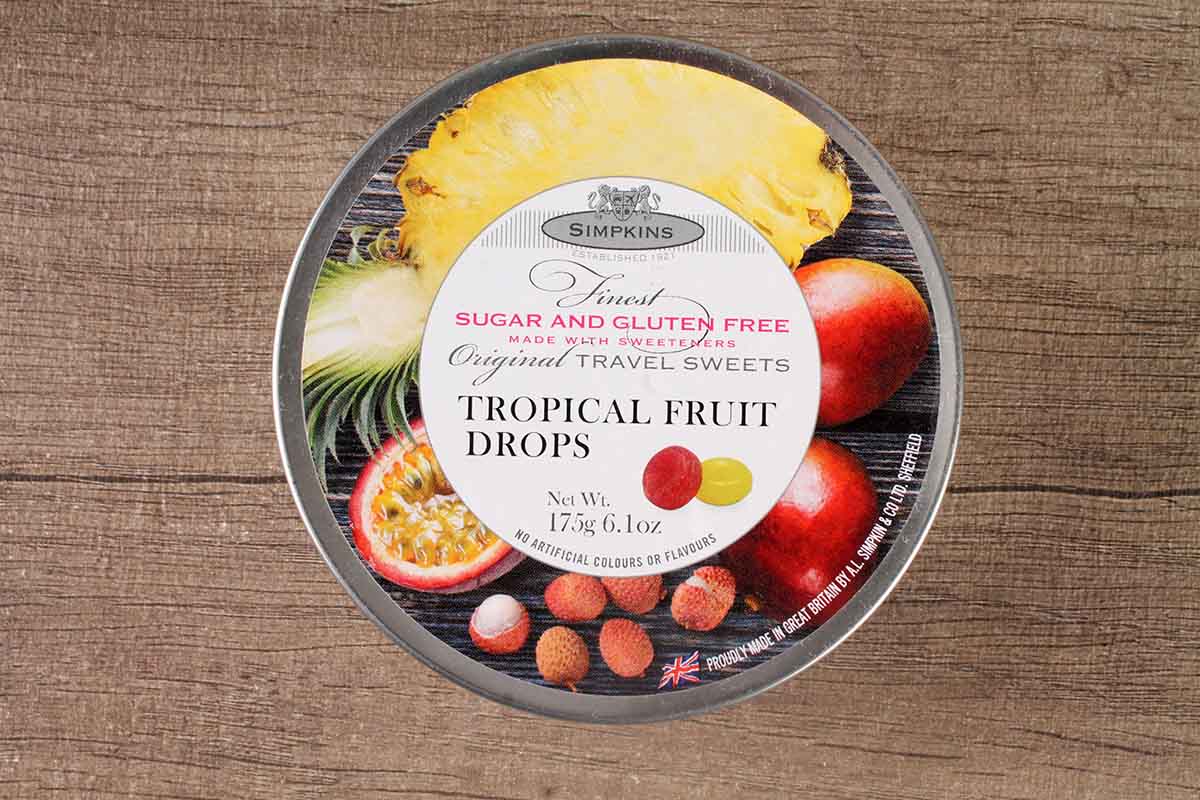 Simpkins Sugar & Gluten Free Tropical Fruit Candy 175 Gm