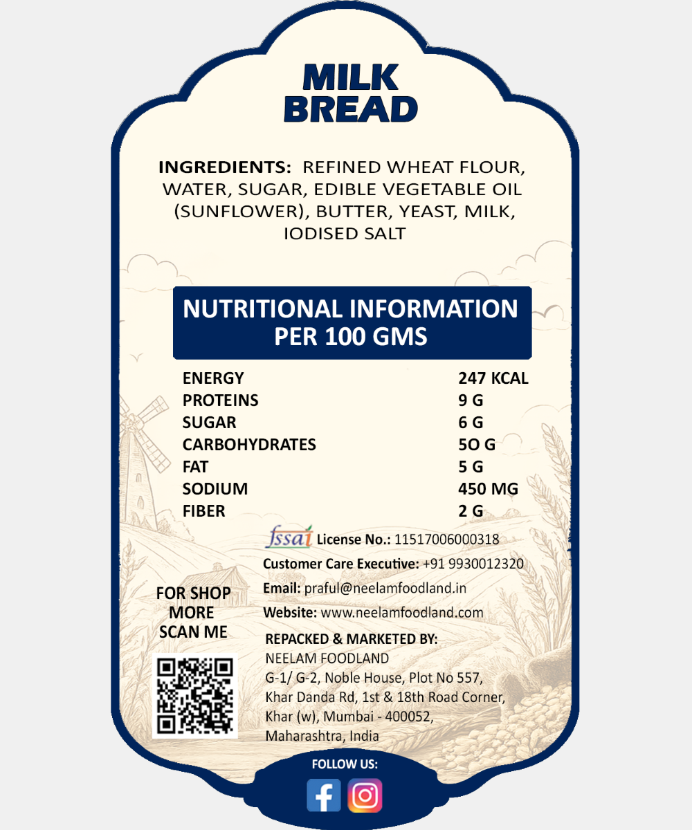 Milk Bread 400 Gm