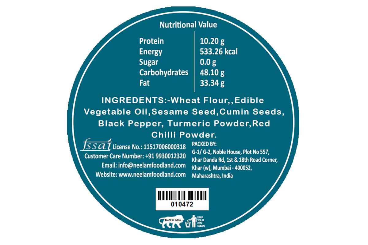 Roasted Salt Free Masala Bhakri 200 Gm