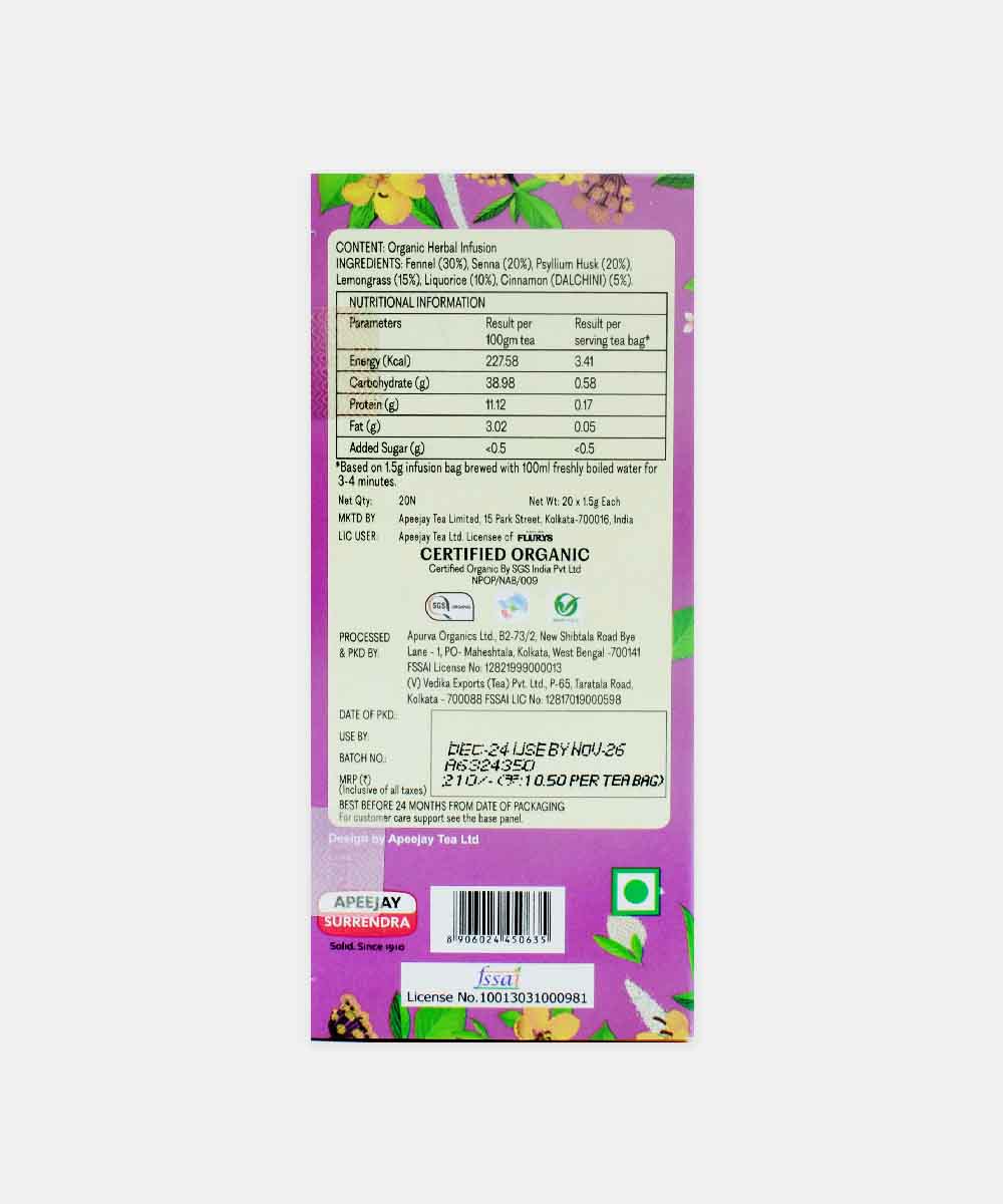 Flurys Detoxing Organic Slim Tea 20 Bag