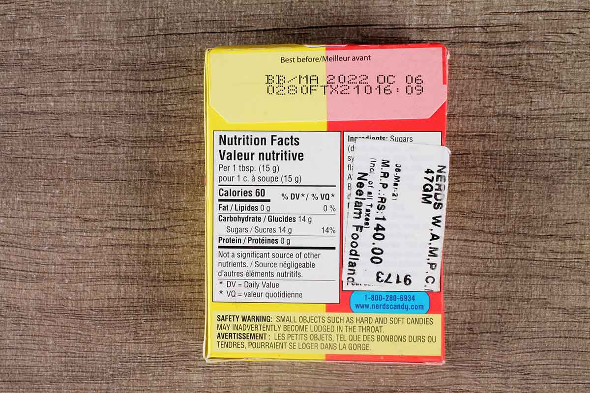 Nerds Watermelon,Apple,Melon,Pomme Cherrys 47 Gm