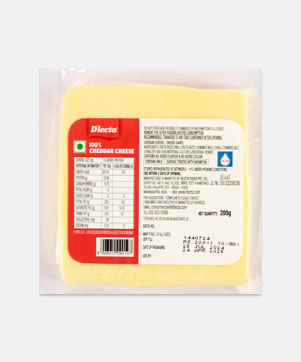 Dlecta Chedder Block 200 Gm