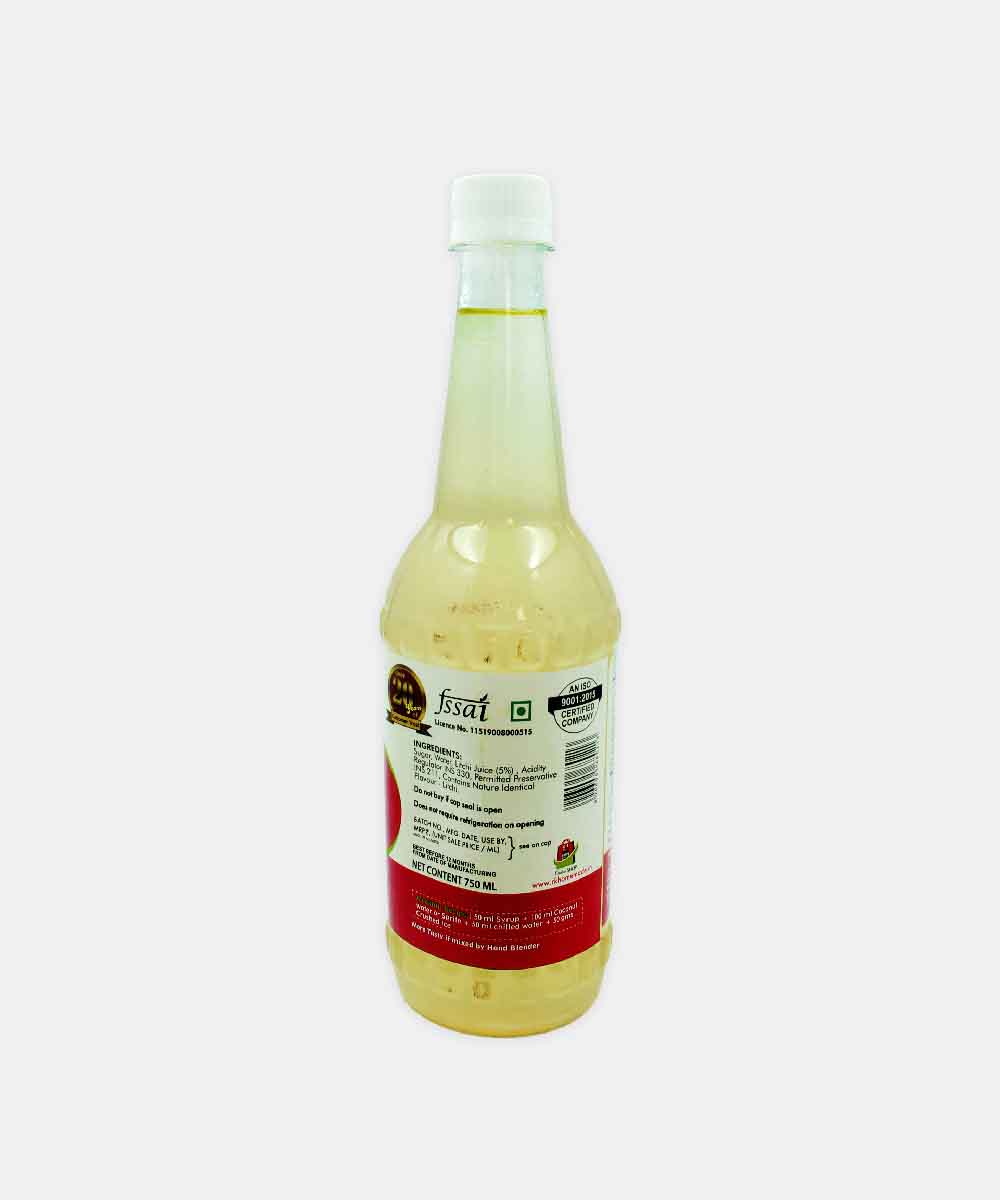 Home Made Litchi Squash 750 Ml