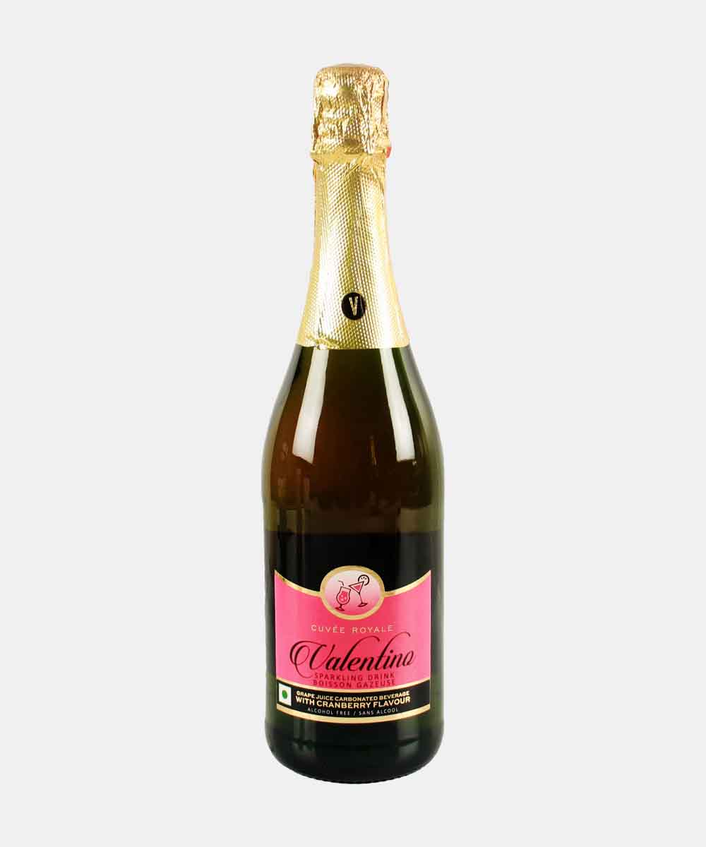Valentino Grape Juice With Cranberry Flavour Sparkling Drink 750 Ml
