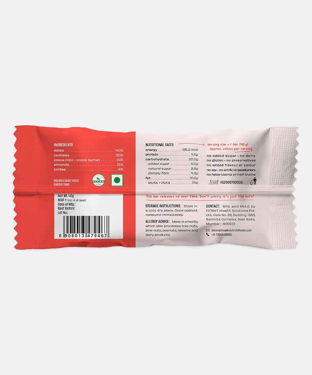 The Whole Truth Mocha Almond Fudge Bar 40 Gm