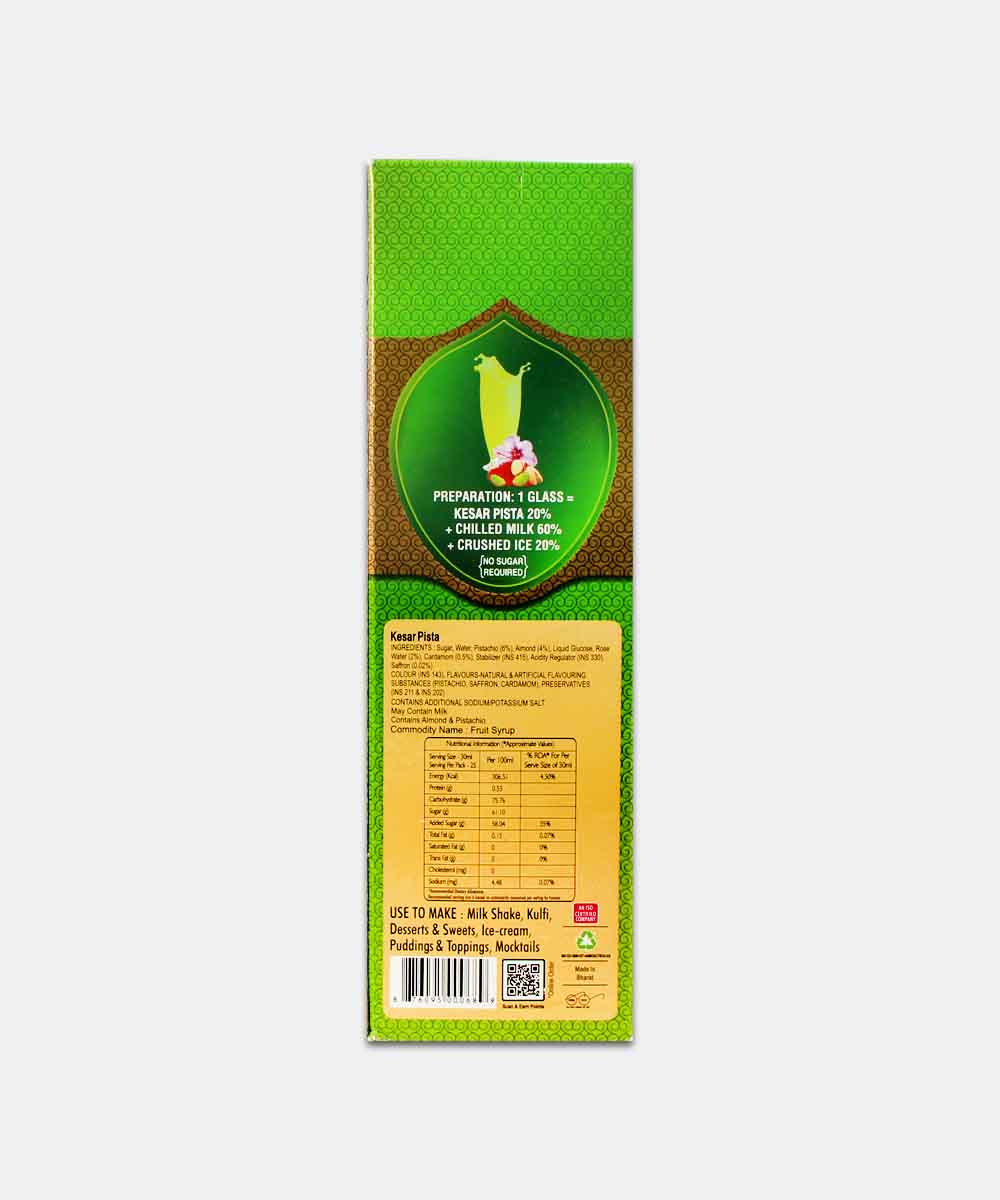 Guruji Kesar Pista Syrup 750 Ml