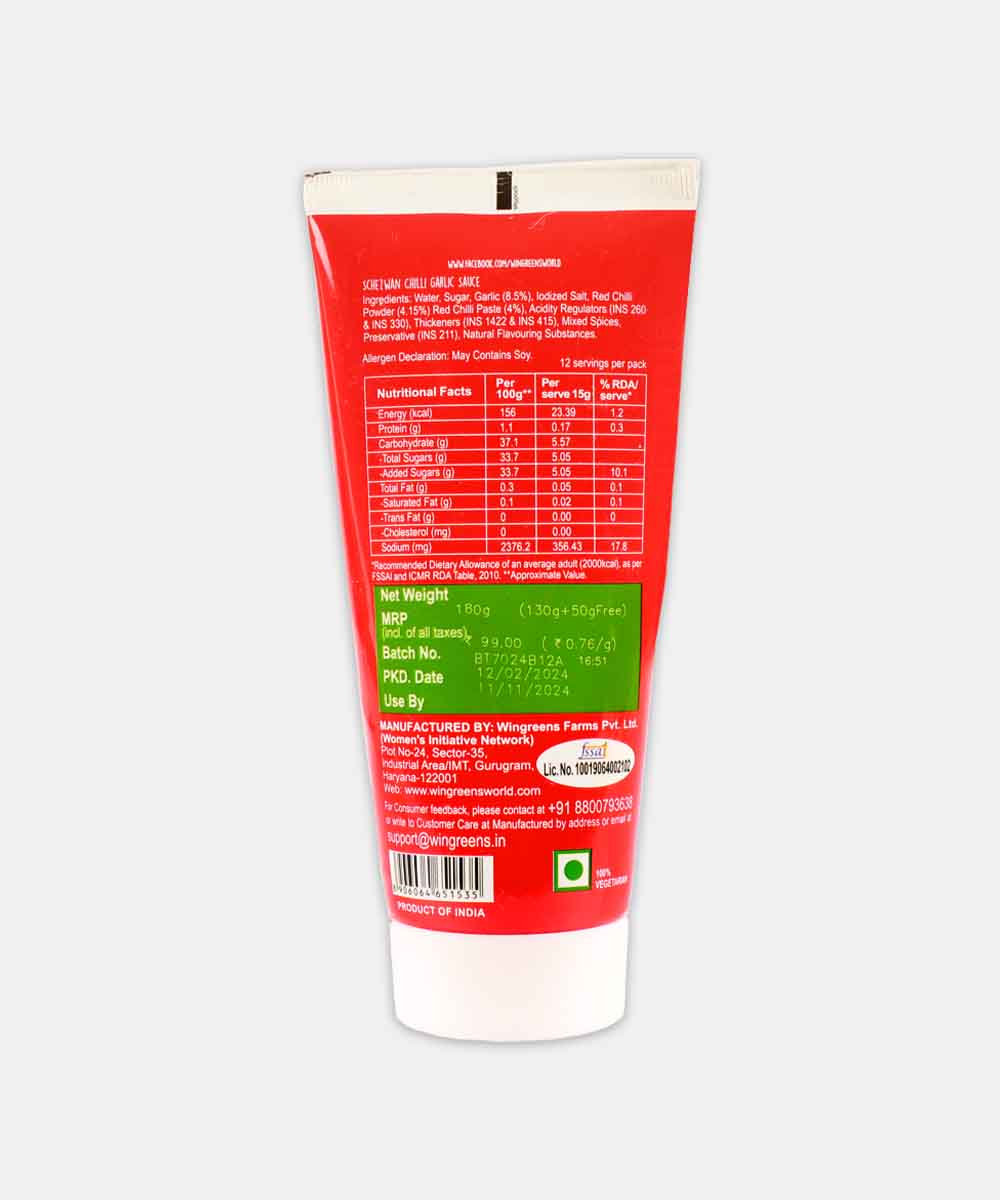 Wingreens Schezwan Chilli Garlic Sauce 180 Gm
