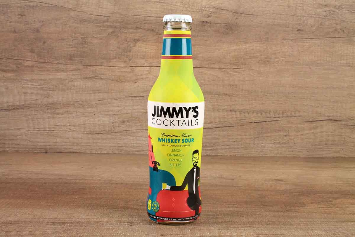 Jimmys Cocktails Whiskey Sour Non Alcoholic Drink 250 Ml