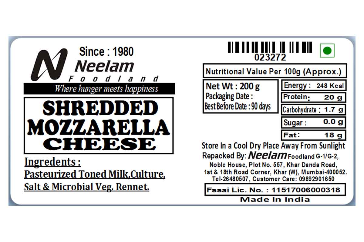 Shredded Mozzarella 200 Gm