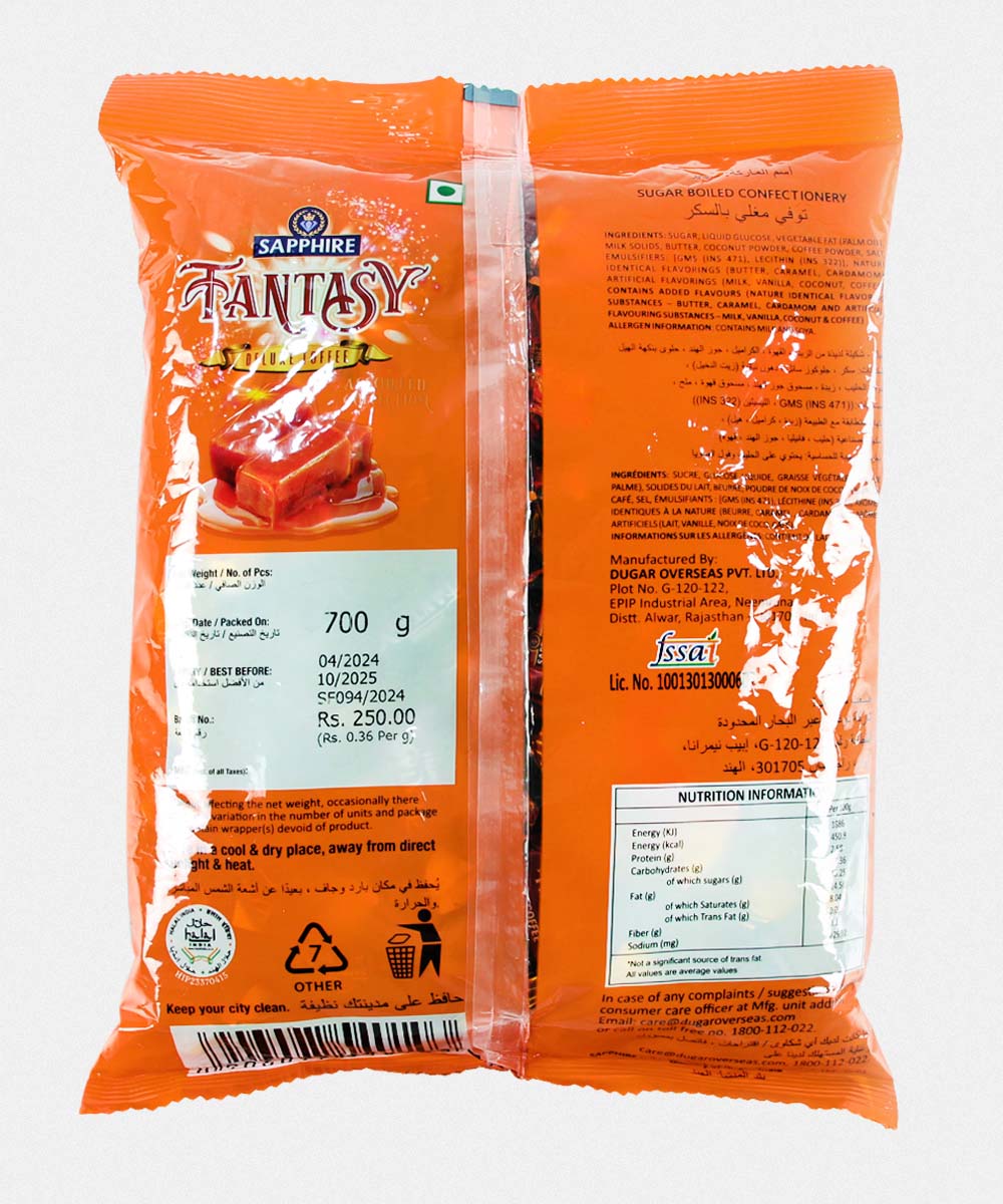 Sapphire Fantasy Deluxe Toffee 700 Gm