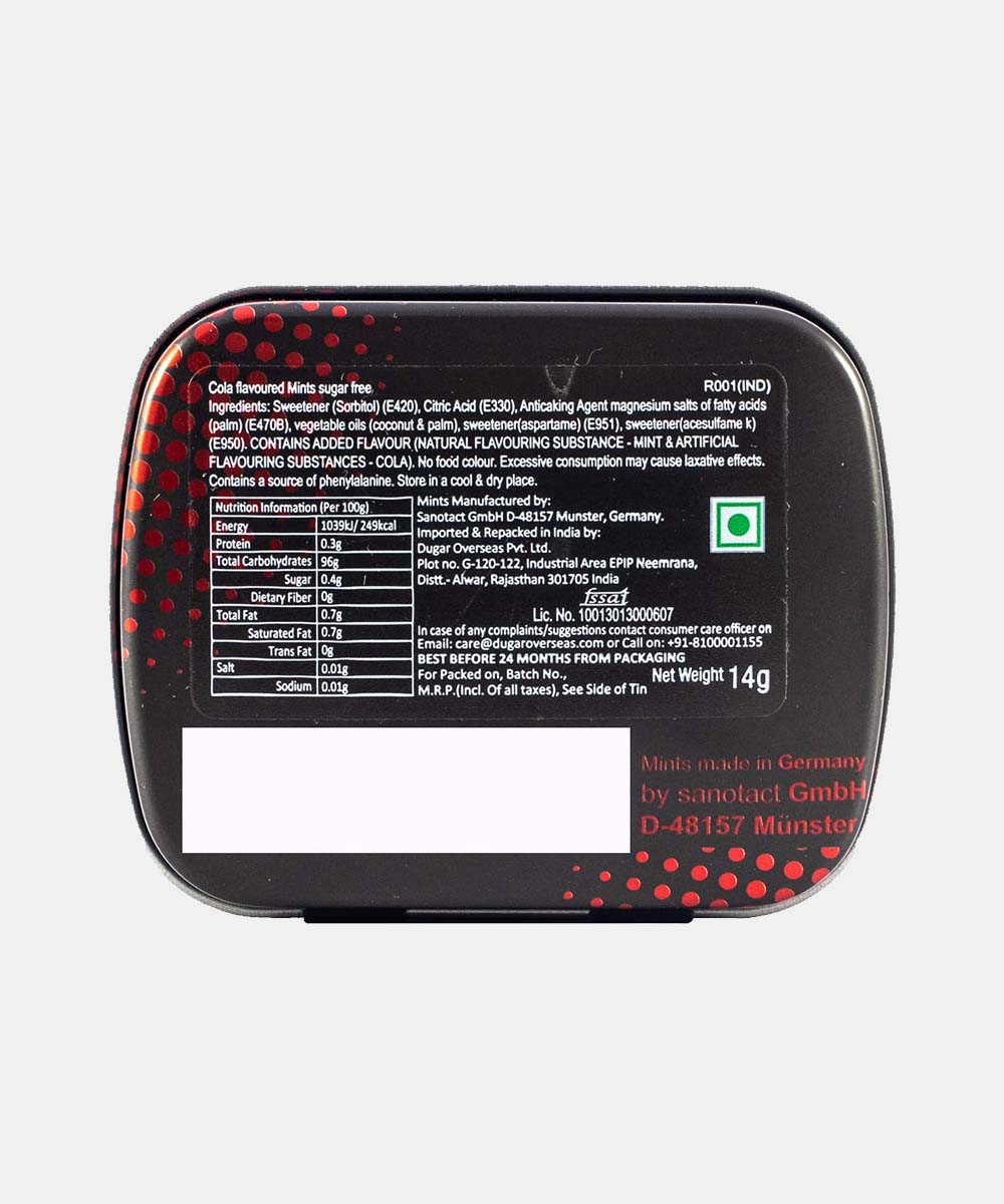 Impact Mint Sugar Free Cola Mints 14 Gm