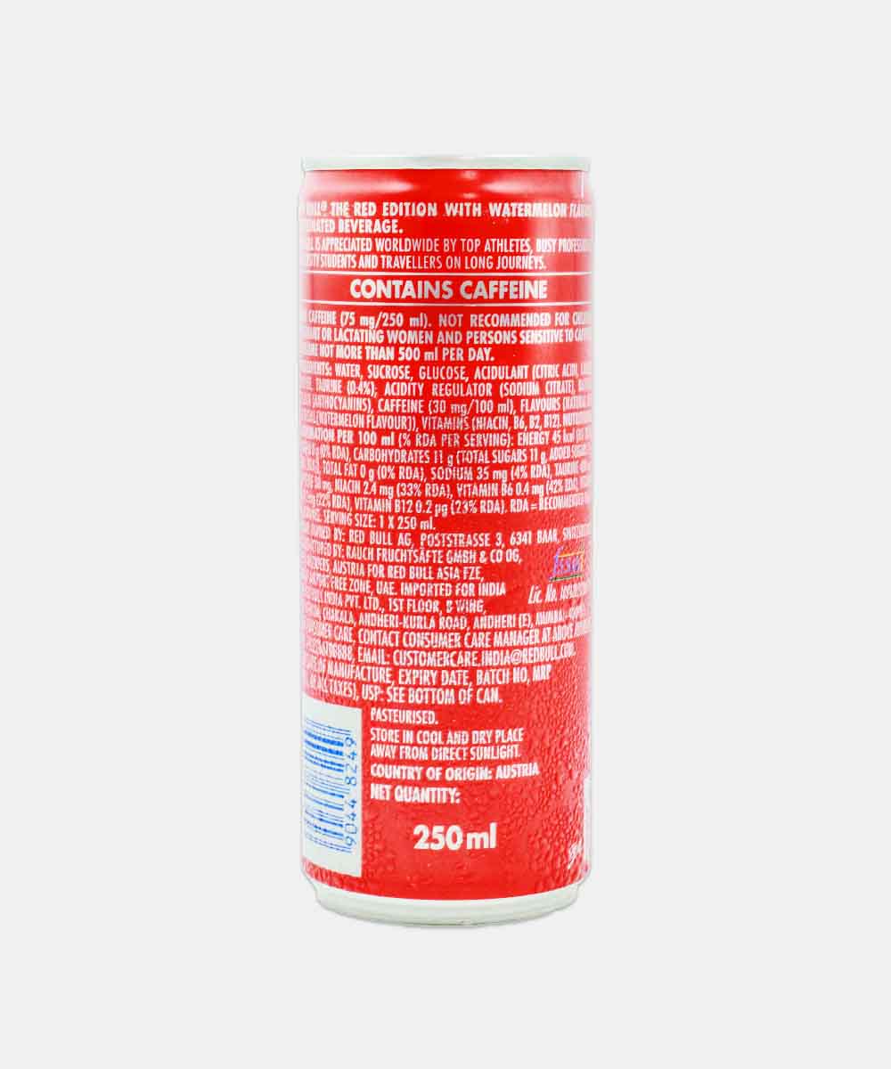 Red Bull The Red Edition Watermelon Flavour Energy Drink 250 Ml