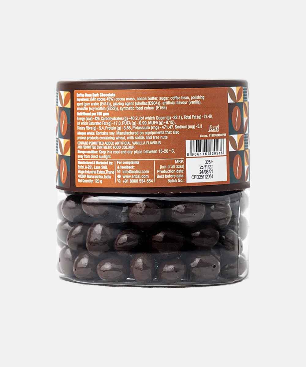Entisi Cappuccino Dragees Roasted Coffee Been Coated Dark Chocolate 120 Gm