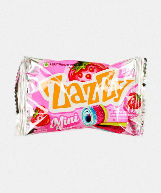 Zazzy Mini 4 Colours Licorice Candy Roll Strawberry Flavour 25 Gm