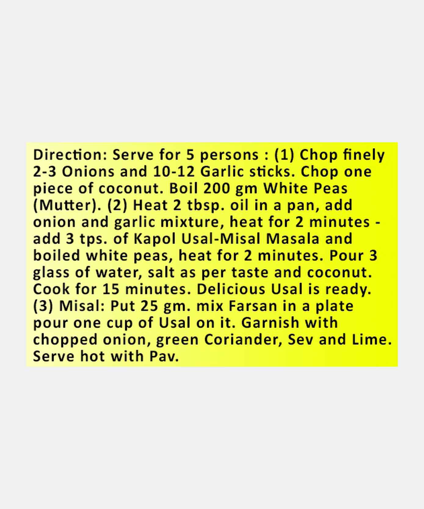 Usal Misal Masala 100 Gm