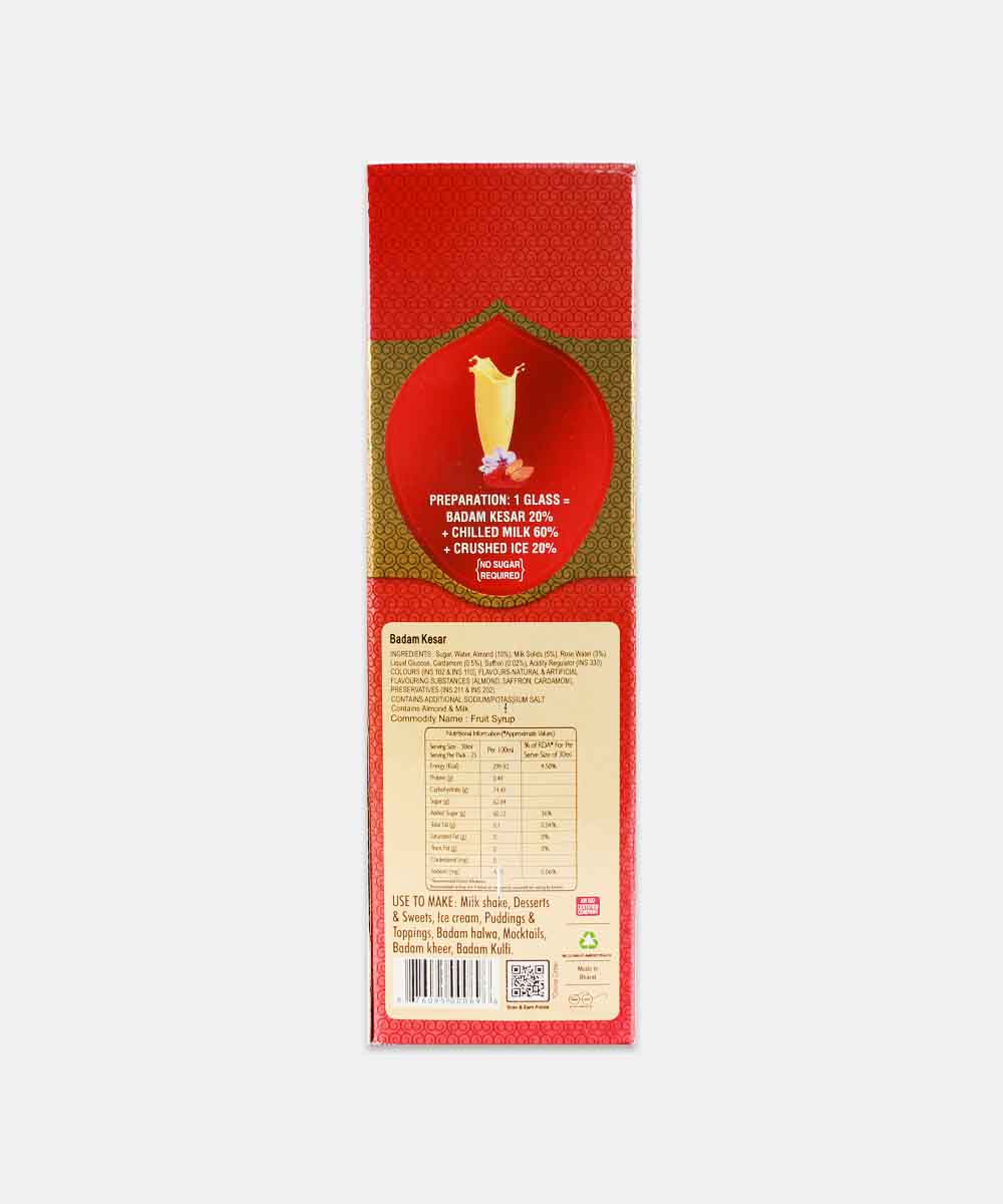 Guruji Badam Kesar Syrup 750 Ml