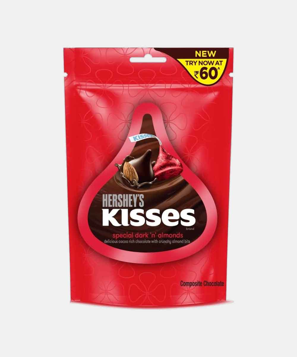Hersheys Kisses Special Dark N Almonds Chocolate Bite 33.6 Gm