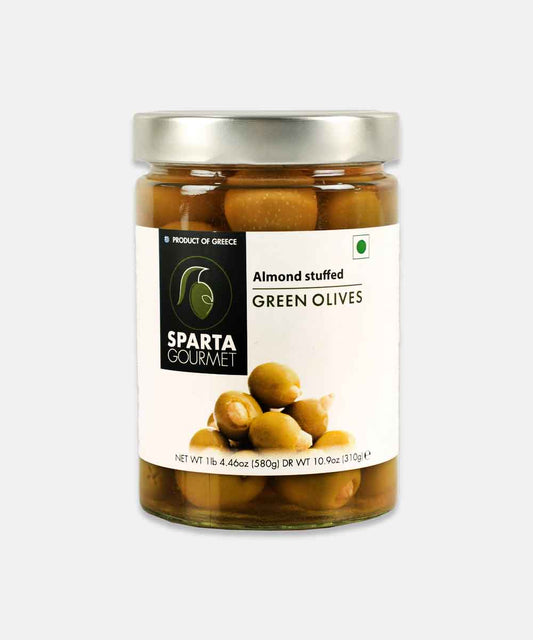 Sparta Gourmet Green Olives Almond Stuffed 310 Gm