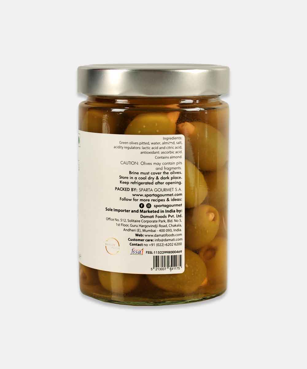 Sparta Gourmet Green Olives Almond Stuffed 310 Gm