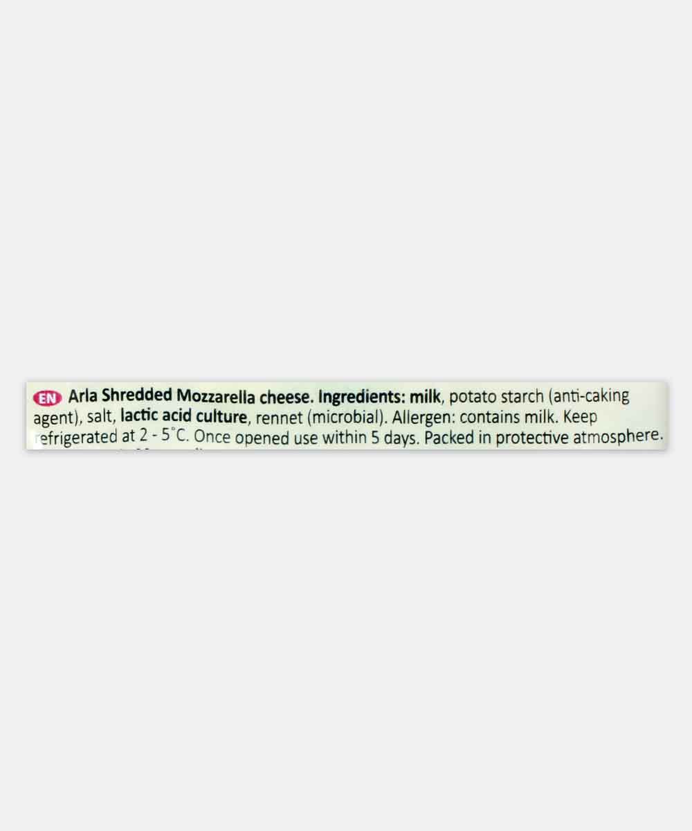 Arla Naturally Mozzarella Cheese Shredded 175 Gm