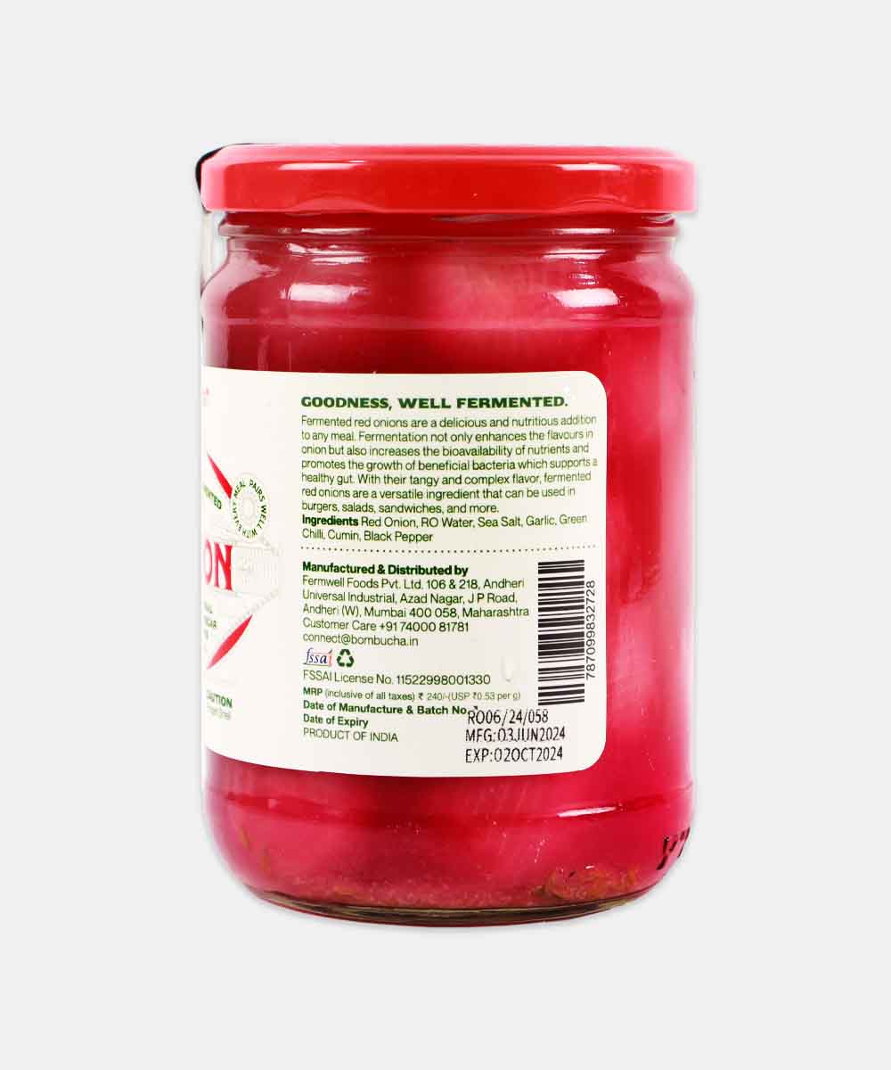 Bombucha Traditionally Fermented Red Onion Fernion 450 Gm
