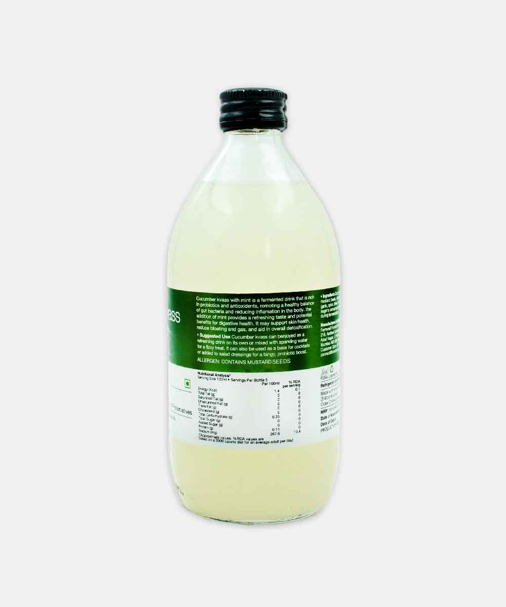 Bombucha Cucumber Kvass Fermented Tonic Drink 500 Ml