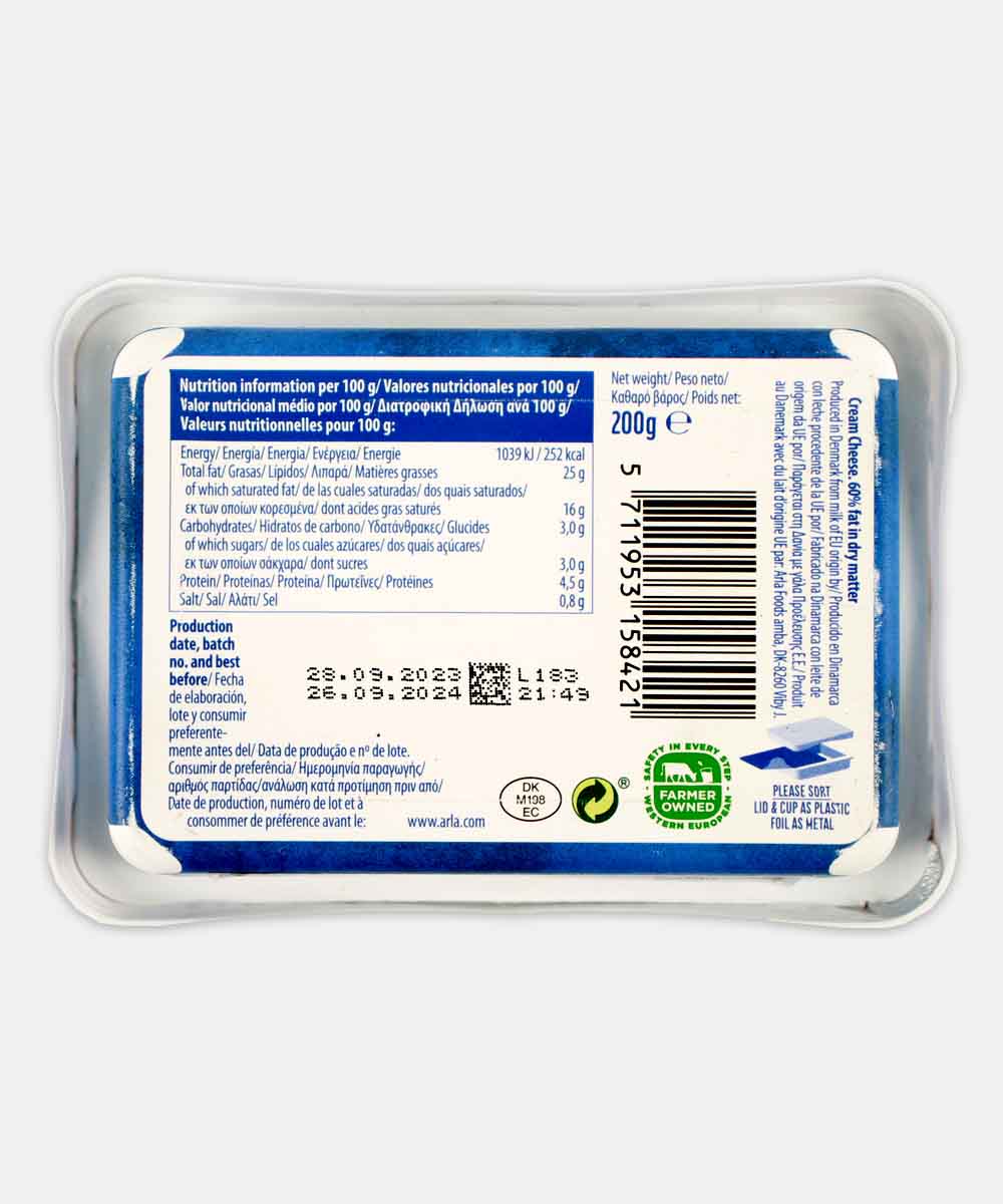 Arla Natural Cream Cheese 200 Gm