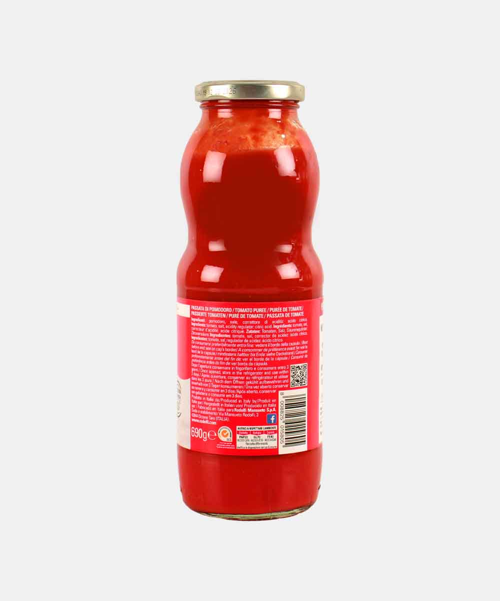 Rodolfi Passata Di Pomodoro Tomato Puree 690 Gm