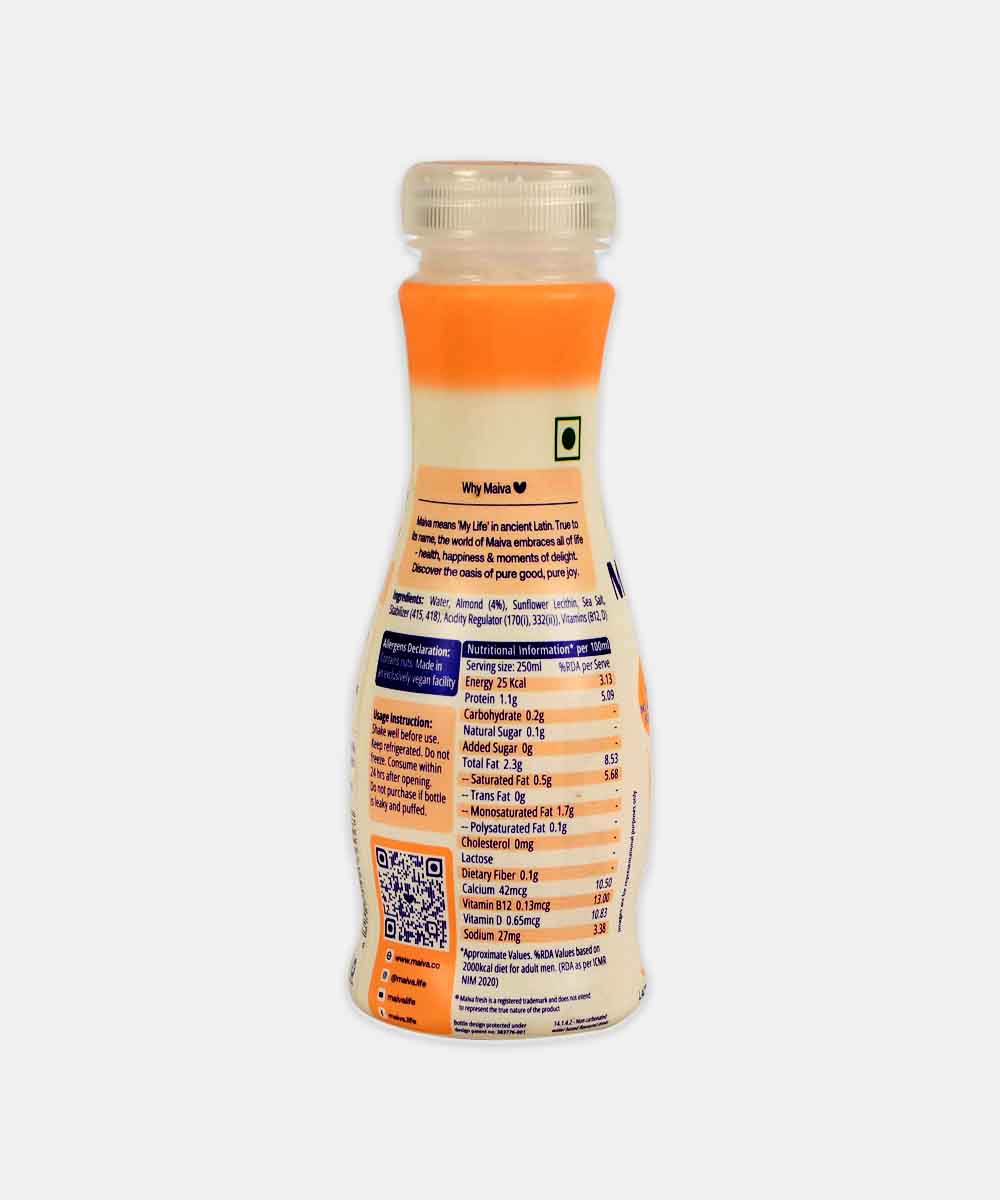 Maiva Fresh Natural Nut Sugar Free Almond Milk 250 Ml