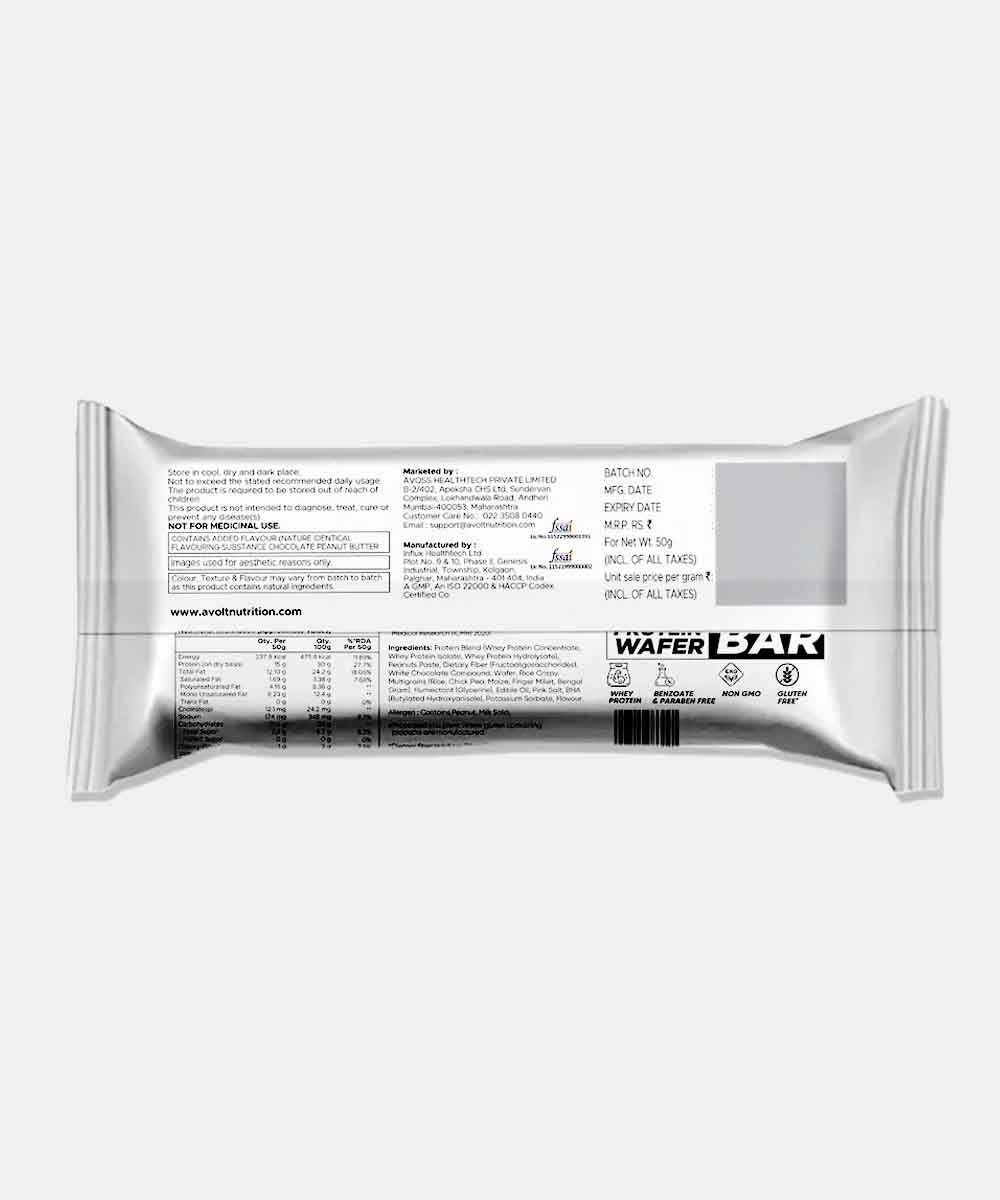 Avolt Birthday Cake Protein Wafer Bar 50 Gm