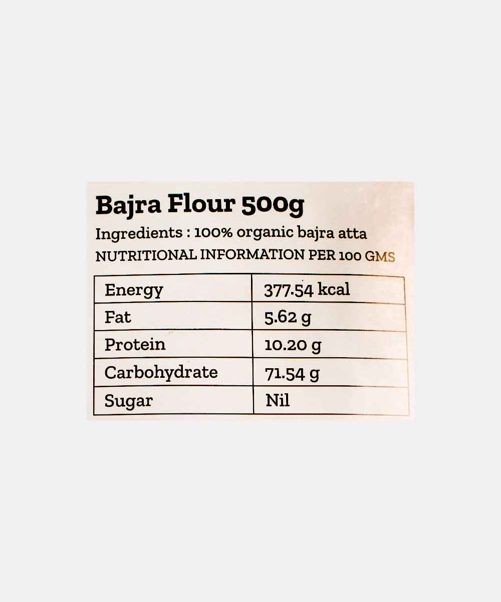 Conscious Food Pearl Millet Flour Bajra Atta 500 Gm