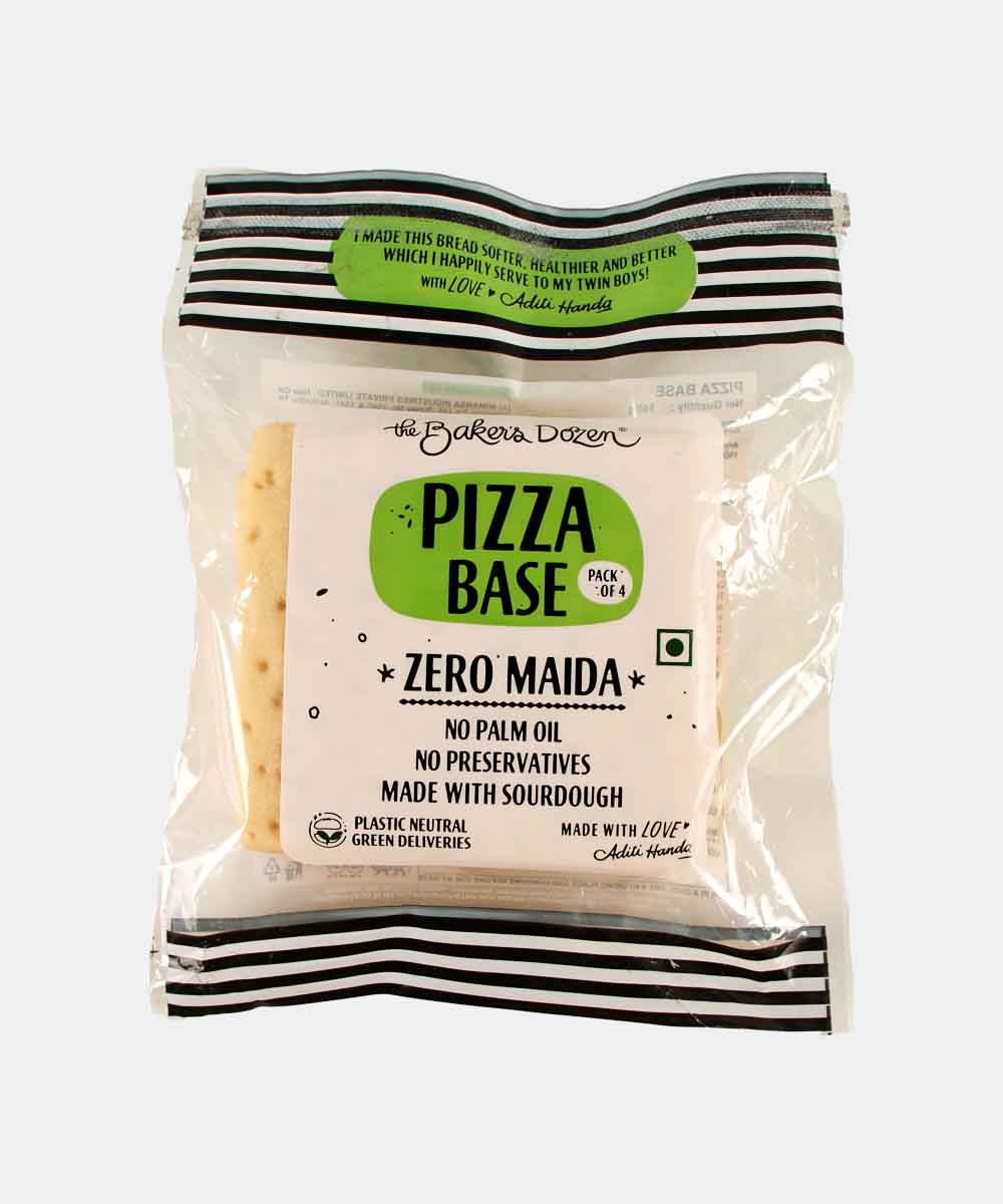 The Baker Dozen Zero Maida Pizza Base 4 Pc 140 Gm