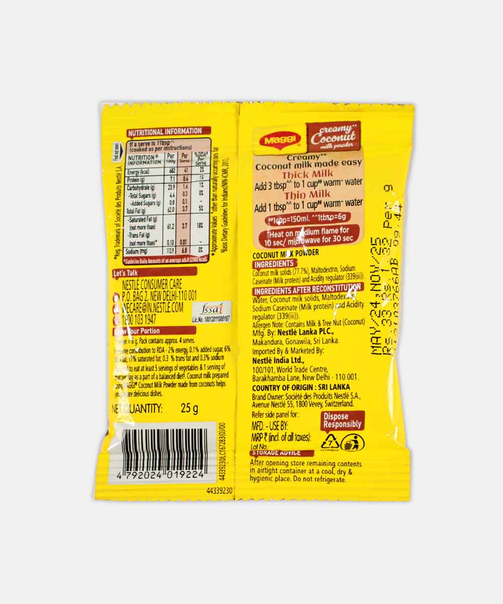 Maggi Creamy Coconut Milk Powder 25 Gm