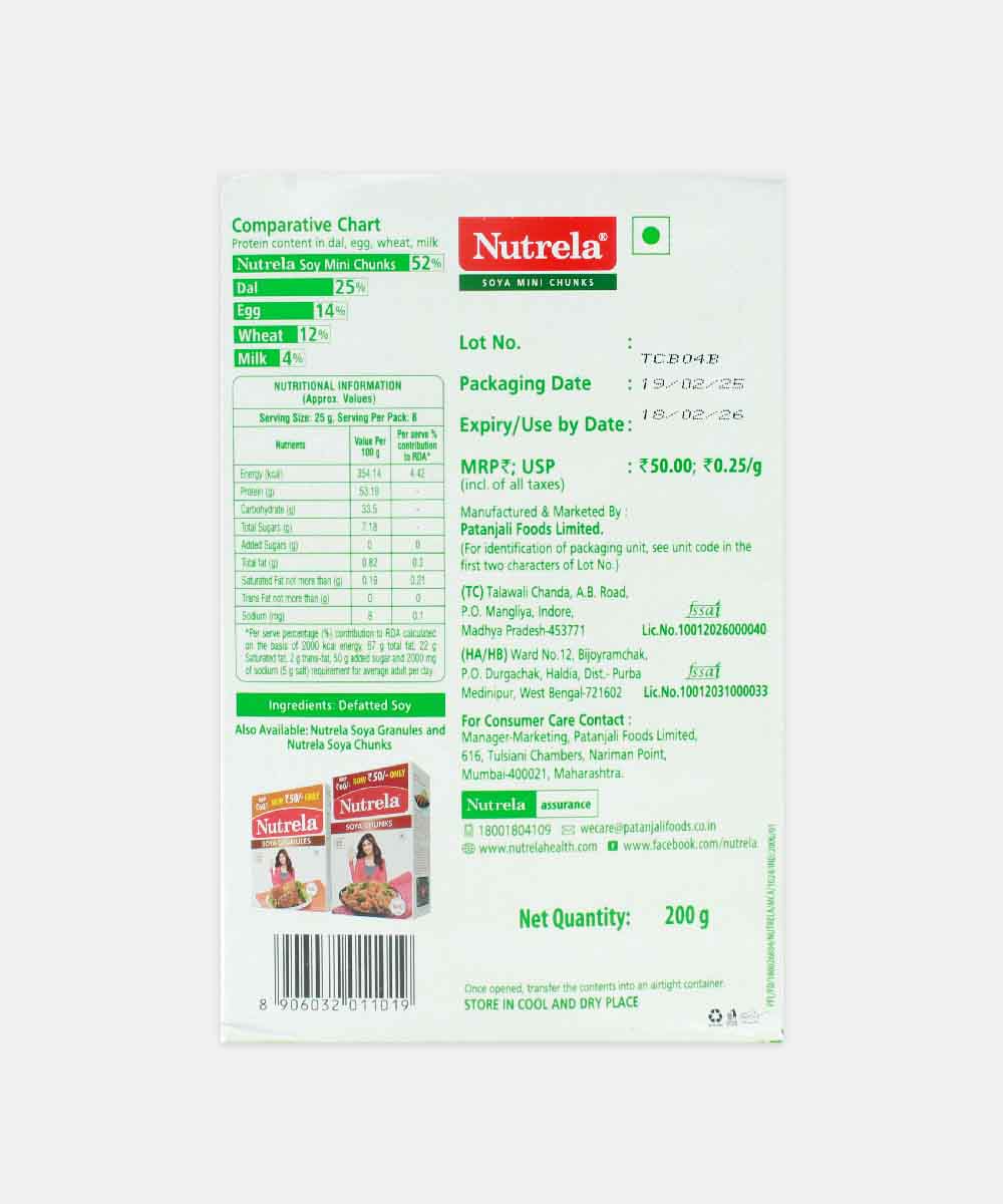 Nutrela Soya Mini Chunks 200 Gm