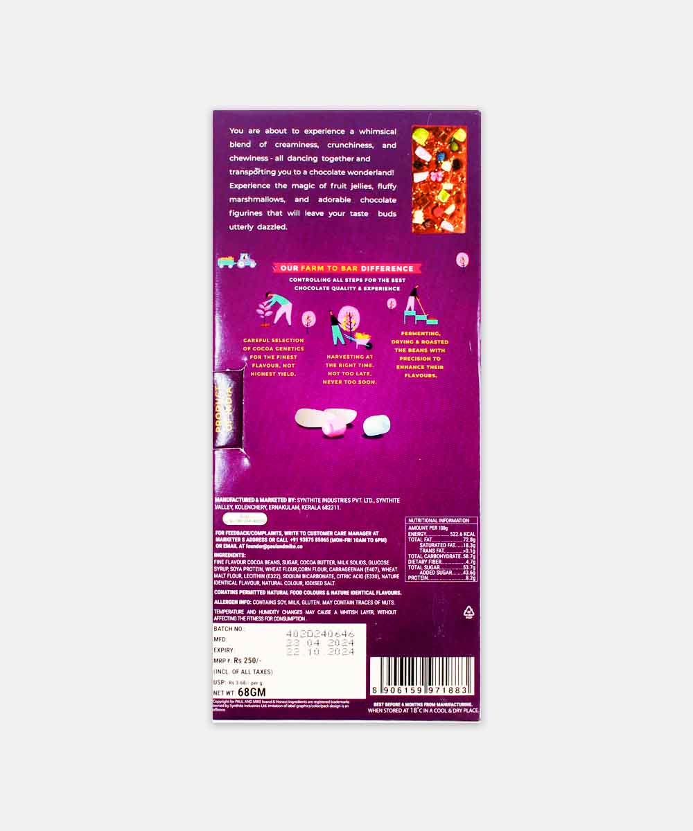 Paul Mike Wonder Bar Chocolate 68 Gm
