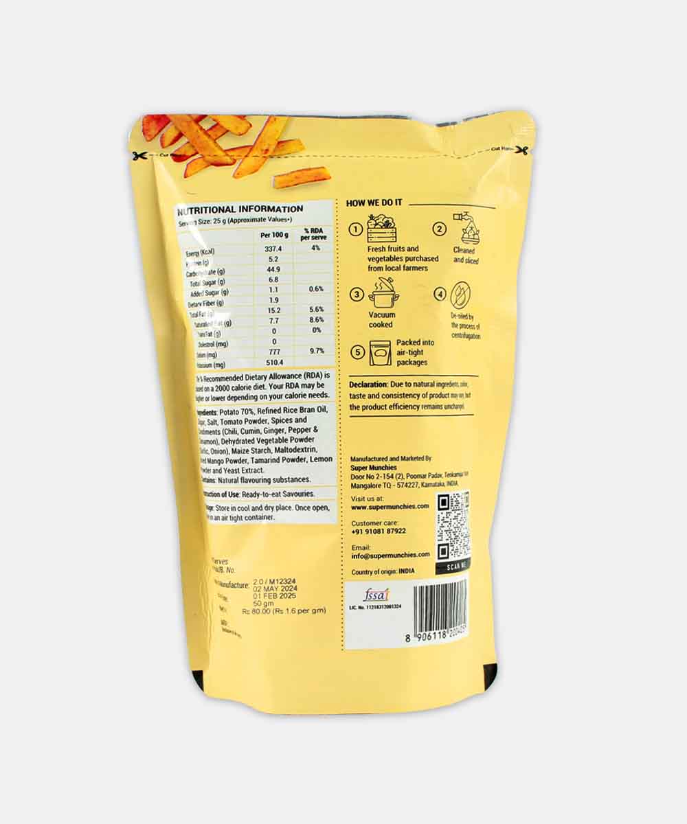 Super Munchies Thai Sweet Chili Potato Vacuum Cooked 50 Gm