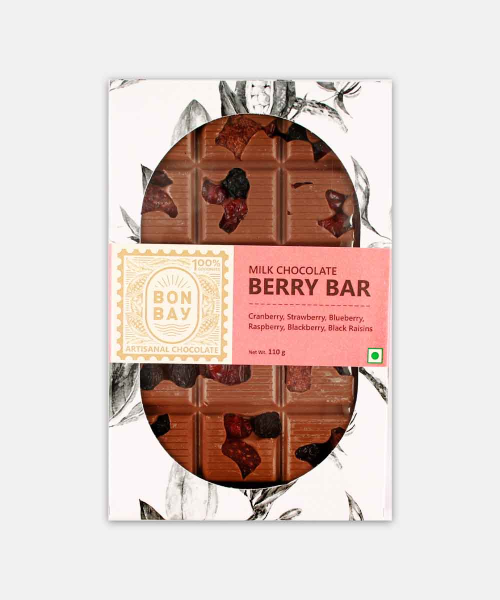 Bon Bay Berry Milk Chocolate Bar 110 Gm
