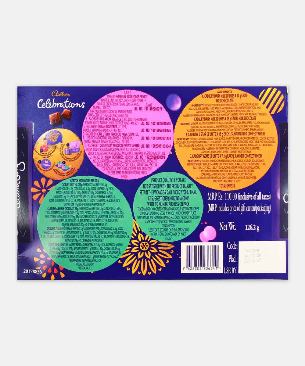 Cadbury Celebrations Chocolates 126.2 Gm