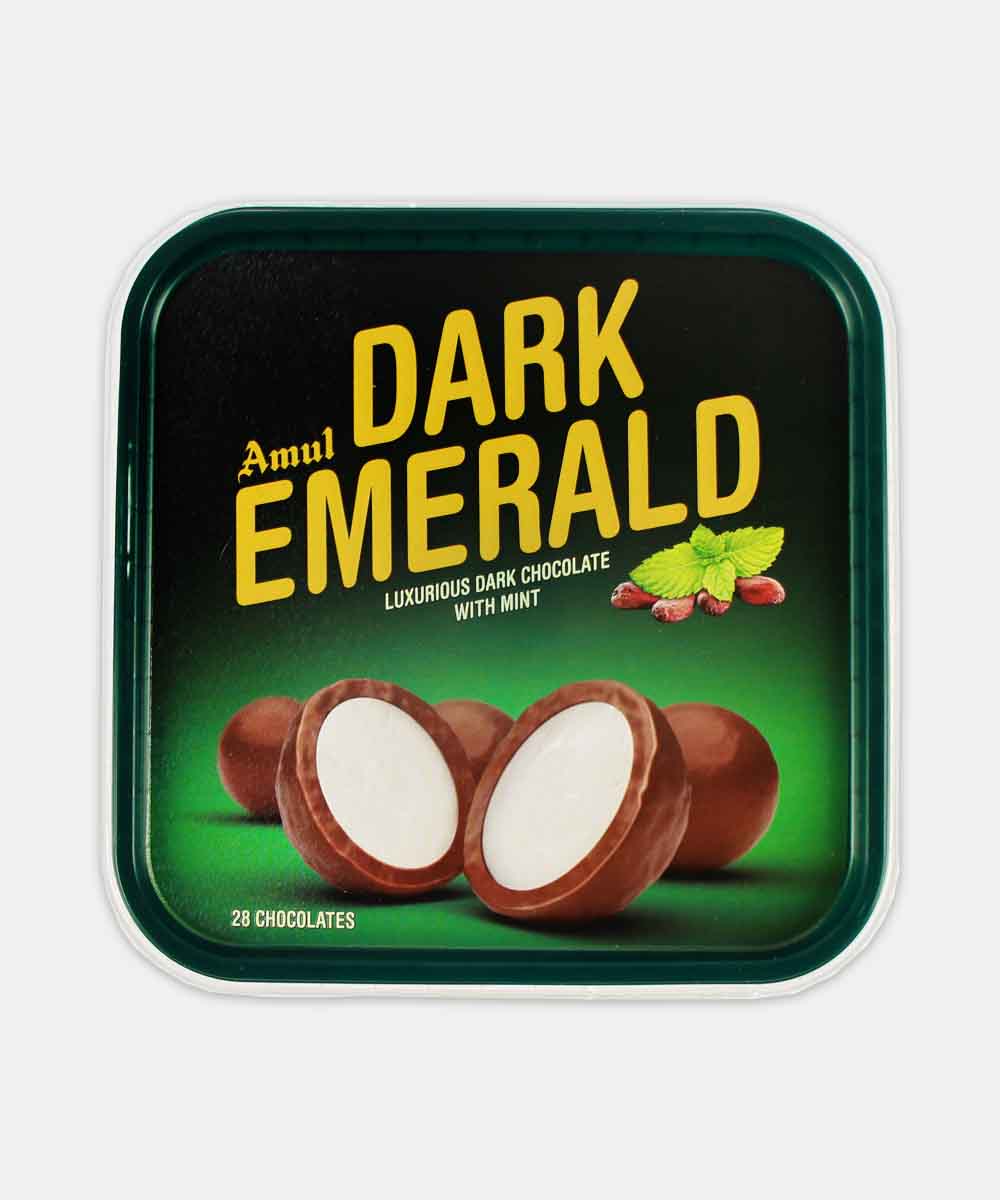 Amul Dark Emerald Luxurious Dark Chocolated With Mint 308 Gm
