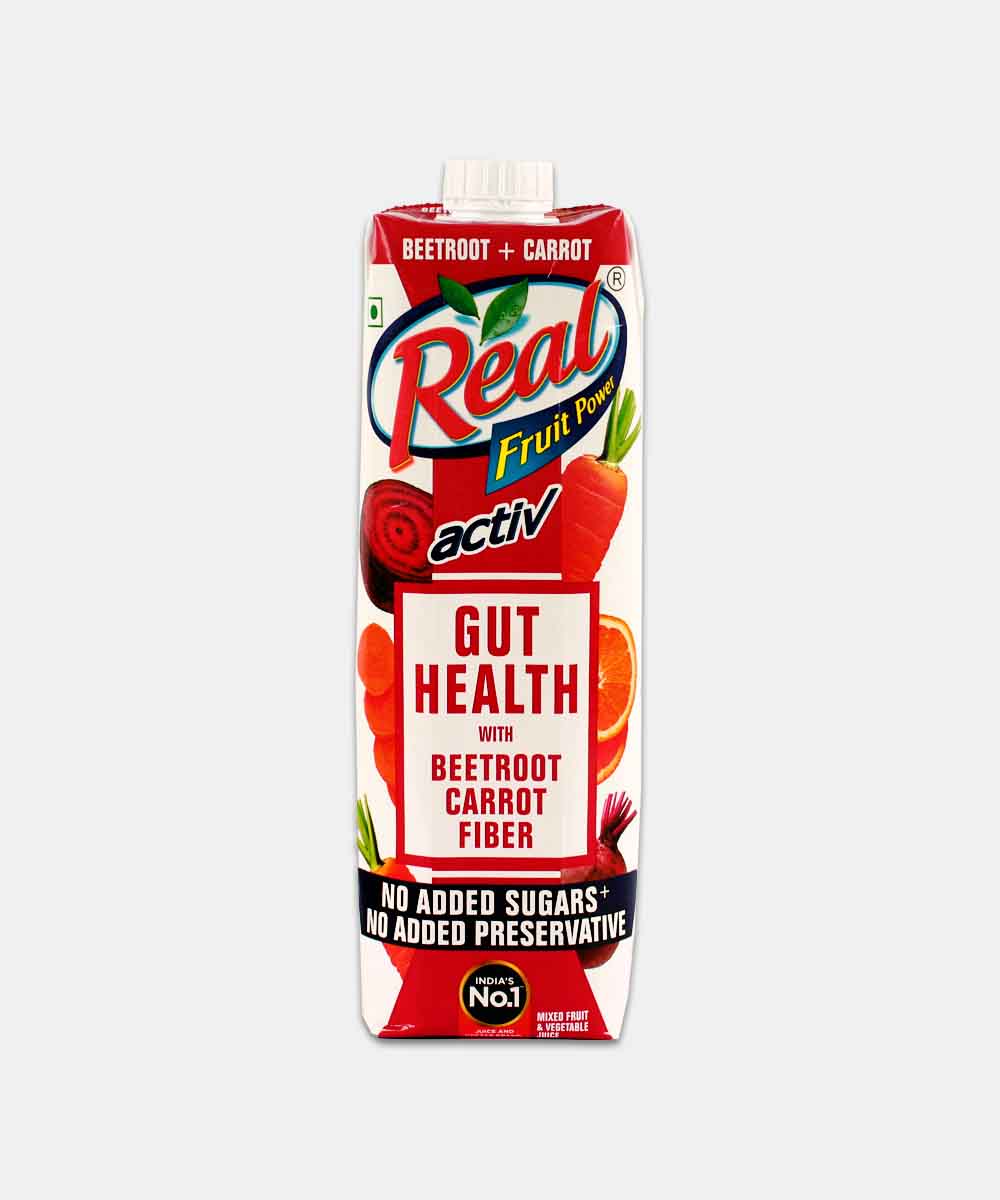 Real Active Fruit Power Gut Health With Beetroot Carrot Fiber Juice 1 Lt