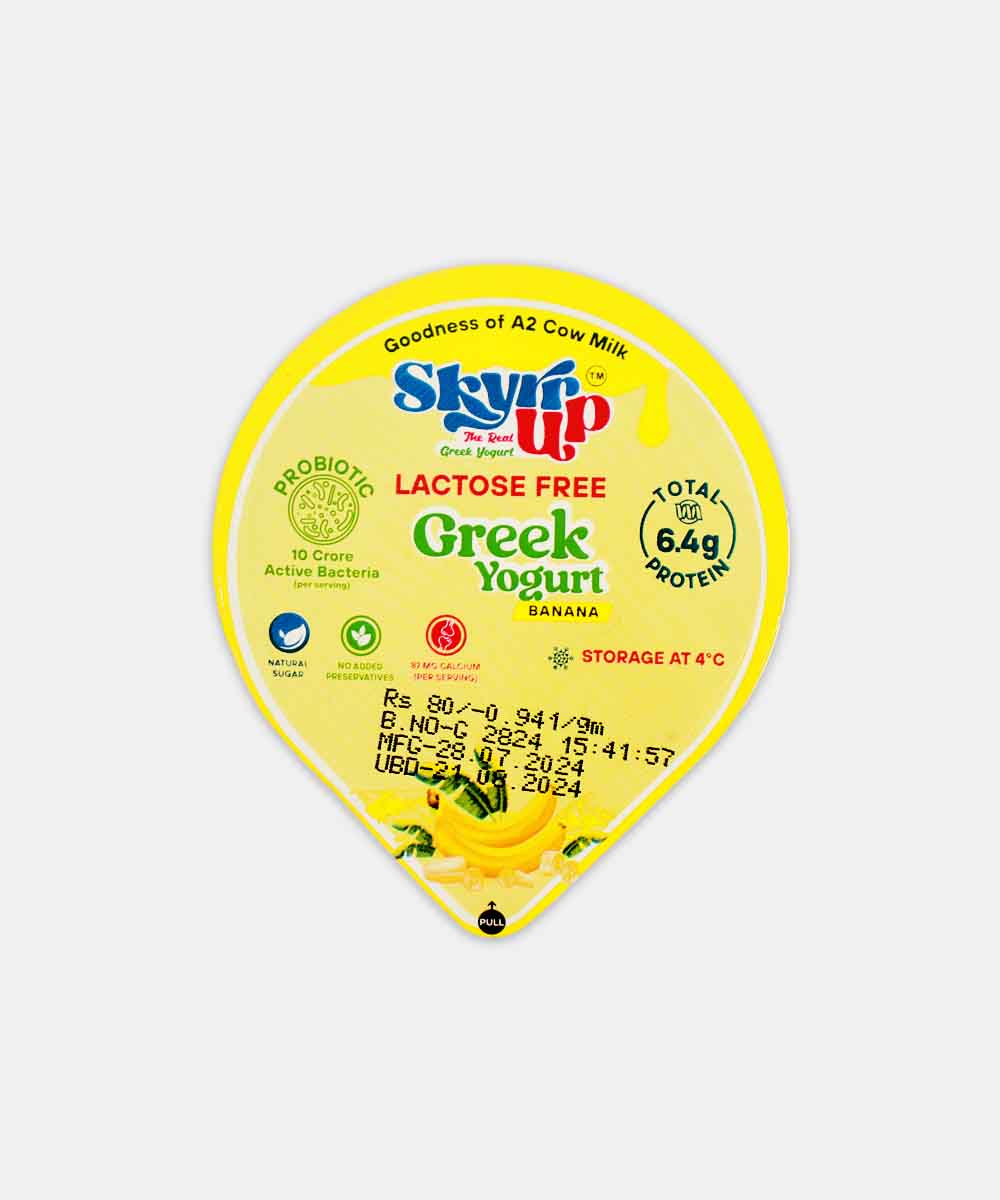 Skyr Up Greek Yogurt Banana Lactose Free 85 Gm