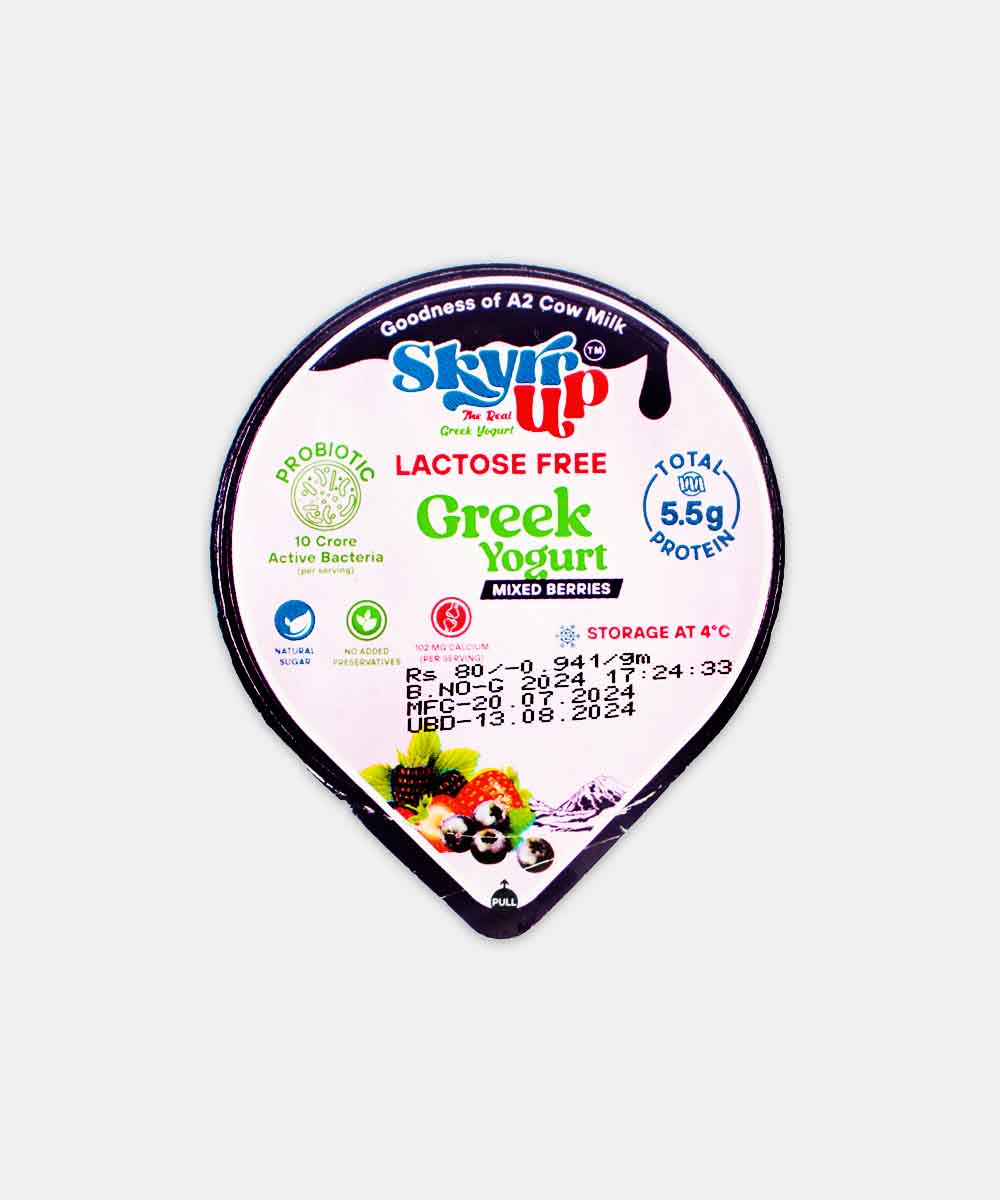 Skyr Up Greek Yogurt Mixed Berries Lactose Free 85 Gm