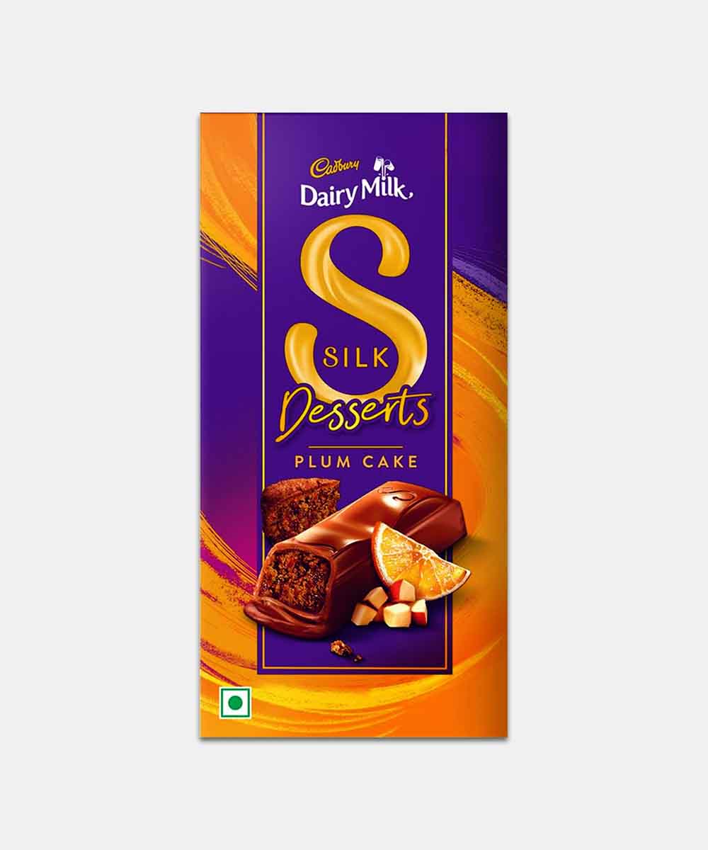 Cadbury Dairy Milk Silk Desserts Plum Cake Chocolate 140 Gm