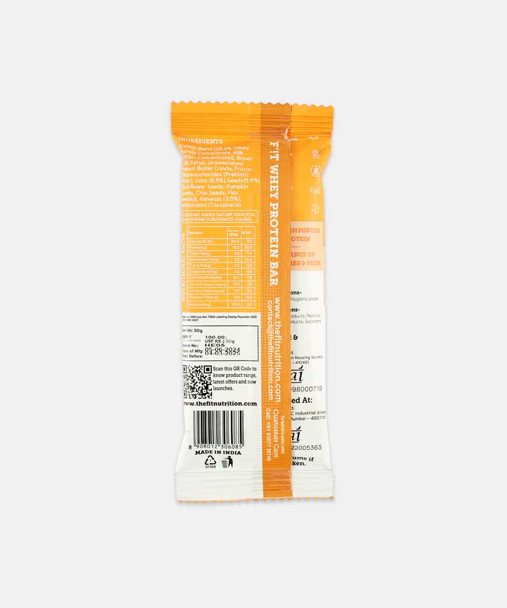 Fit Nutrition Nuts N Seeds Whey Protein Bar 50 Gm