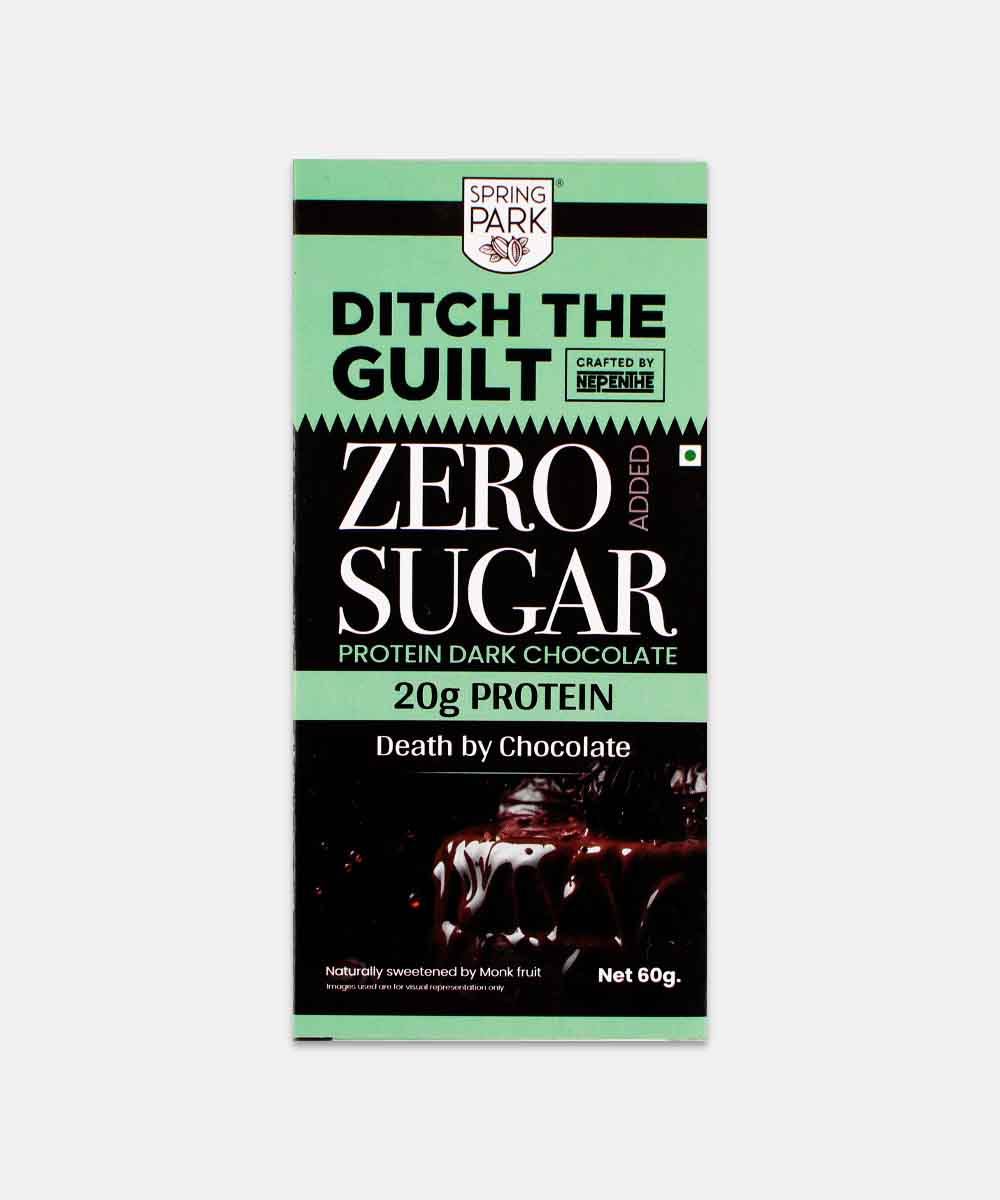 Dditch The Guilt Zero Sugar Protien Dark Death By Chocolate 60 Gm