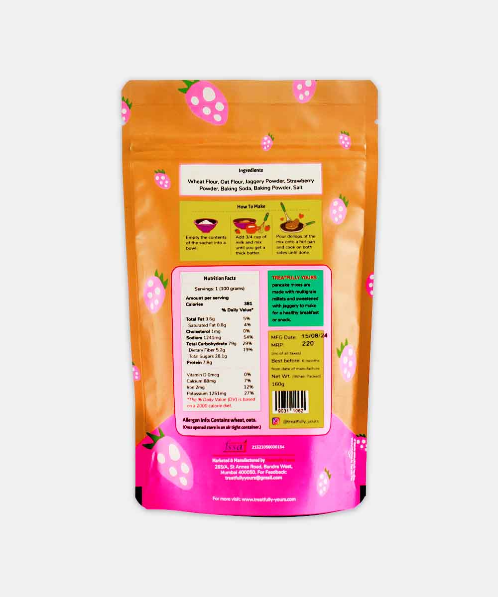 Treatfully Your Strawberry Pancake Mix 160 Gm