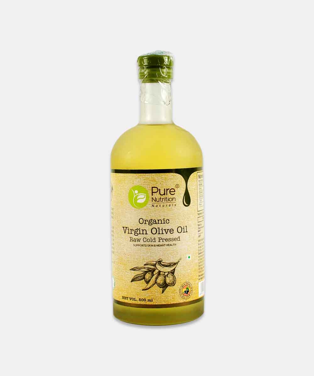 Pure Nutrition Naturals Organic Virgin Olive Raw Cold Pressed Oil 500 Ml