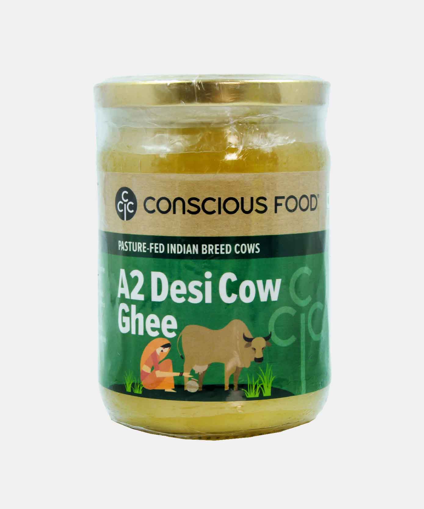 Conscious Food A2 Desi Cow Ghee 500 Ml