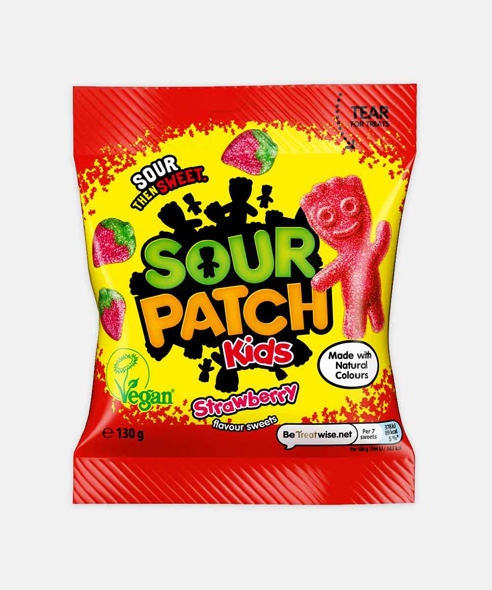 Sour Then Sweet Sour Patch Kids Strawberry 130 Gm