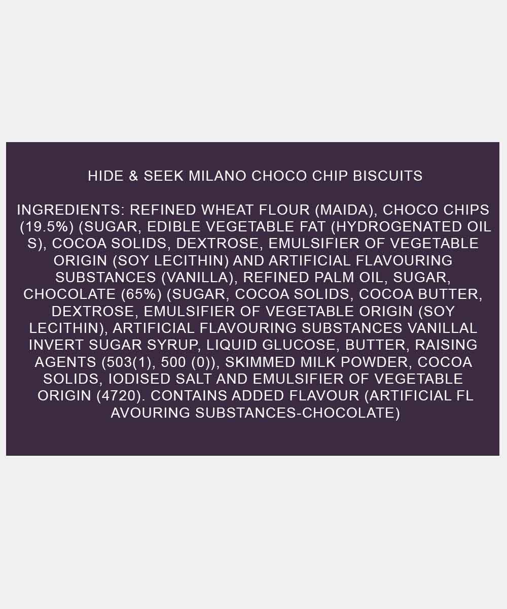 Parle Hide & Seek Milano Chocolate Chips Biscuits 60 Gm